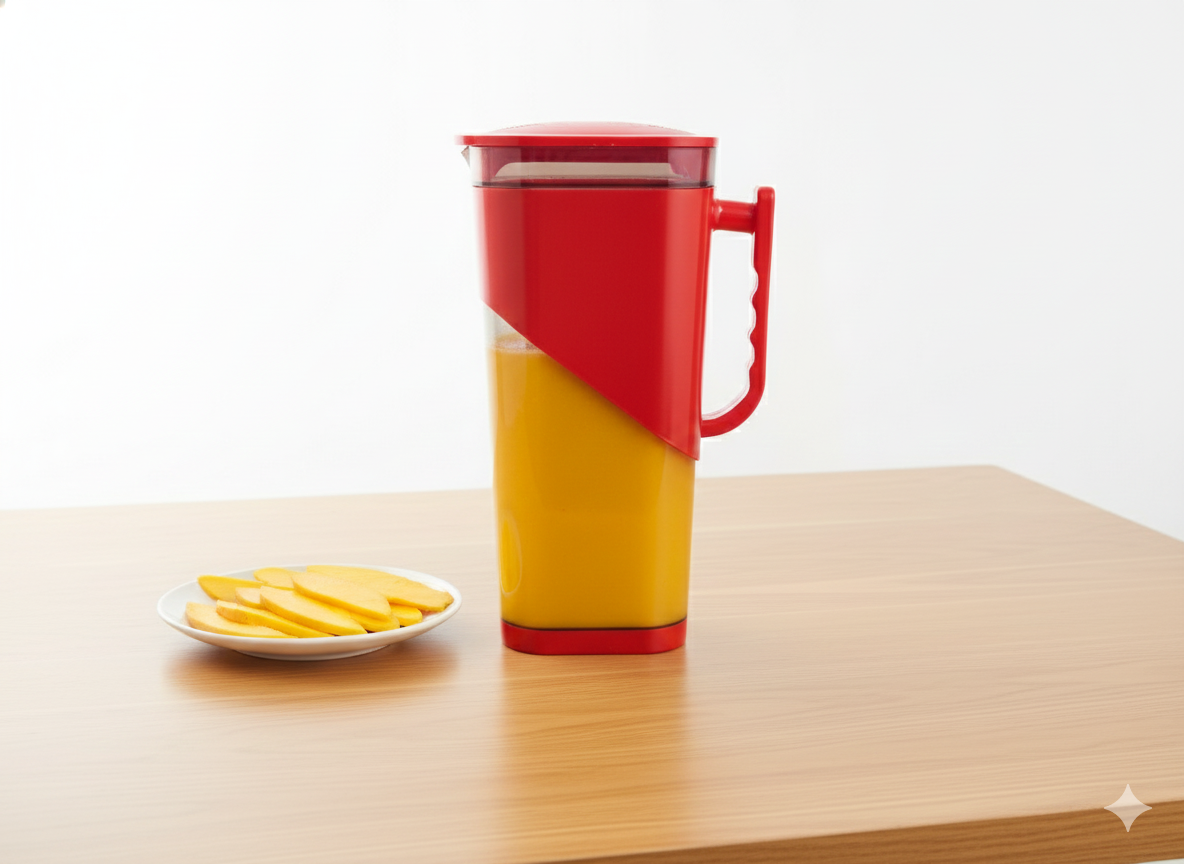 Jug with Lid to Serve Ice Tea, Water, Juice, Cocktail, Mocktail, Beverages, for Dining Table 1800 ml